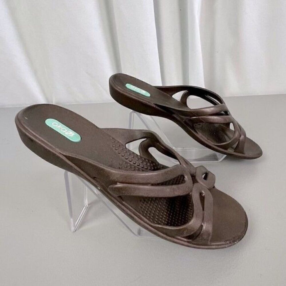 OKA B WOMENS BROWN SANDALS SIZE M 6 1/2-7 1/2